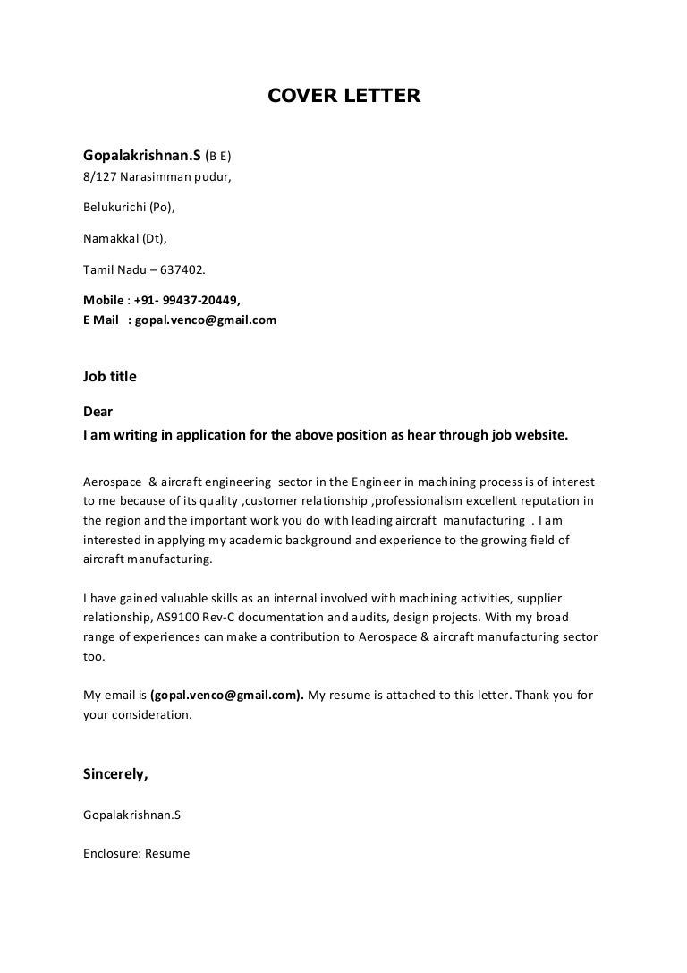 advanced process control engineer cover letter